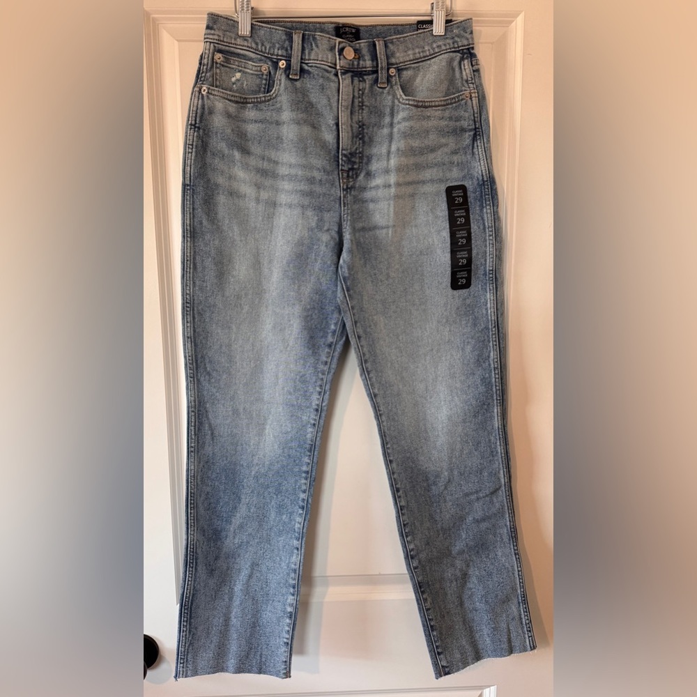 J Crew Classic Vintage Light Blue All day stretch Jeans‎ size 29 cropped/ankle